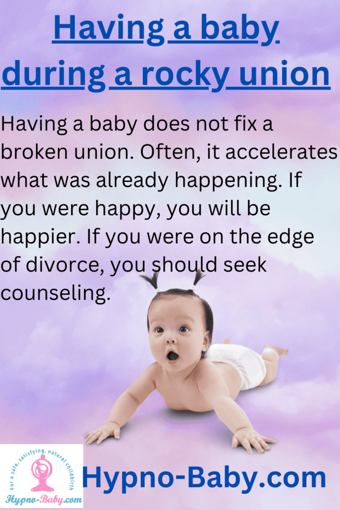 a baby does not fix a broken marriage