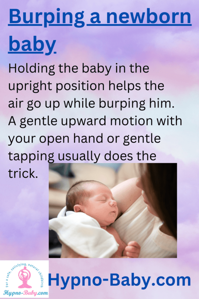 burping a newborn baby